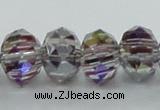 CLG49 13 inches 9*12mm faceted rondelle handmade lampwork beads