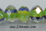 CLG50 13 inches 9*12mm faceted rondelle handmade lampwork beads