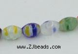 CLG503 16 inches 6*8mm rice lampwork glass beads wholesale