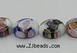 CLG515 16 inches 10mm flat round lampwork glass beads wholesale