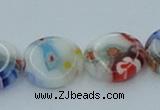 CLG516 16 inches 12mm flat round lampwork glass beads wholesale