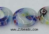 CLG518 16 inches 16mm flat round lampwork glass beads wholesale