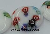 CLG519 16 inches 20mm flat round lampwork glass beads wholesale