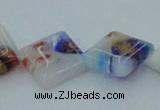 CLG529 16 inches 10*10mm diamond lampwork glass beads wholesale