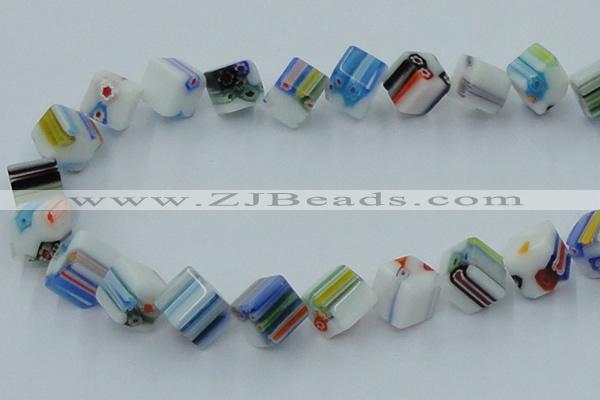 CLG530 16 inches 10*10mm cube lampwork glass beads wholesale
