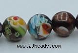 CLG541 16 inches 10mm round goldstone & lampwork glass beads