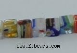 CLG562 16 inches 6*6mm cube lampwork glass beads wholesale