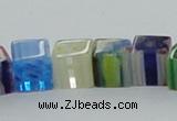 CLG567 16 inches 8*8mm cube lampwork glass beads wholesale