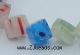 CLG569 16 inches 8*8mm cube lampwork glass beads wholesale