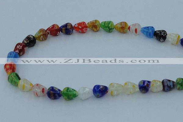 CLG572 16 inches 8*11mm teardrop lampwork glass beads wholesale