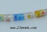 CLG575 16 inches 4*6mm cylinder lampwork glass beads wholesale