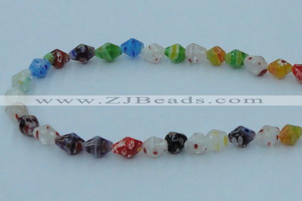 CLG577 16 inches 8*10mm rice lampwork glass beads wholesale