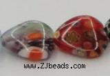 CLG581 16 inches 16*16mm heart lampwork glass beads wholesale