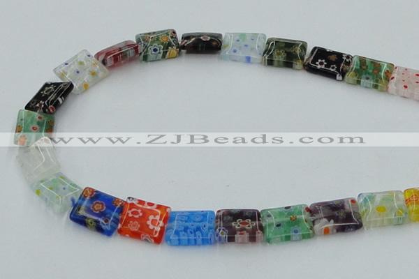 CLG585 16 inches 10*12mm rectangle lampwork glass beads wholesale