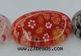 CLG591 16 inches 18*25mm oval lampwork glass beads wholesale