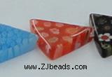 CLG594 16 inches 20*20mm triangle lampwork glass beads wholesale