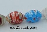 CLG609 5PCS 16 inches 8*12mm rice lampwork glass beads wholesale