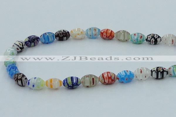 CLG609 5PCS 16 inches 8*12mm rice lampwork glass beads wholesale