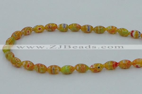 CLG610 5PCS 16 inches 7*12mm rice lampwork glass beads wholesale