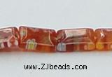 CLG618 5PCS 16 inches 8*10mm rectangle lampwork glass beads wholesale