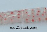 CLG619 5PCS 16 inches 10*14mm rectangle lampwork glass beads wholesale