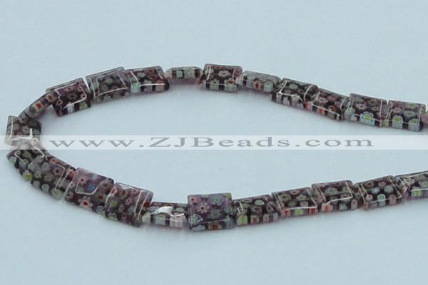 CLG621 5PCS 16 inches 10*14mm rectangle lampwork glass beads wholesale