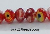 CLG63 15 inches 8*10mm faceted rondelle handmade lampwork beads