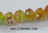 CLG64 15 inches 8*10mm faceted rondelle handmade lampwork beads