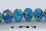 CLG65 15 inches 8*10mm faceted rondelle handmade lampwork beads