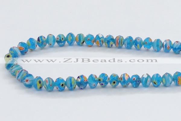 CLG65 15 inches 8*10mm faceted rondelle handmade lampwork beads