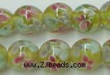 CLG756 15.5 inches 10mm round lampwork glass beads wholesale