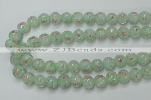 CLG760 15 inches 12mm round lampwork glass beads wholesale