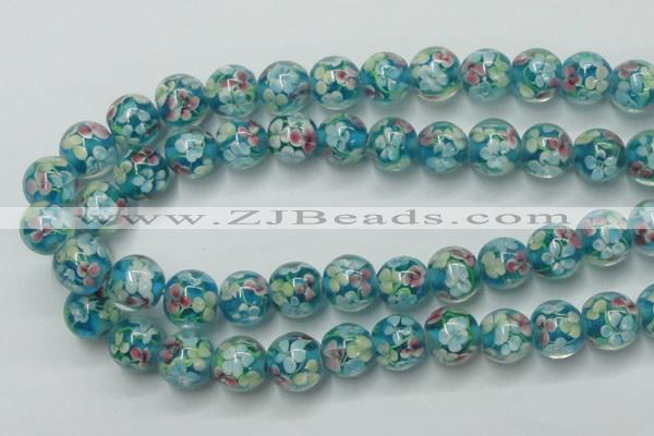 CLG763 15 inches 12mm round lampwork glass beads wholesale