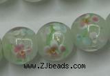 CLG764 15 inches 12mm round lampwork glass beads wholesale