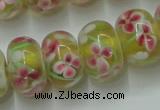 CLG770 14.5 inches 8*12mm rondelle lampwork glass beads wholesale