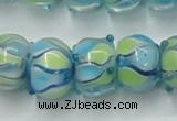 CLG779 14 inches 8*12mm rondelle lampwork glass beads wholesale