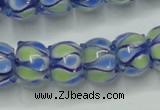 CLG781 14 inches 8*12mm rondelle lampwork glass beads wholesale