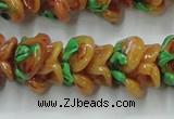 CLG790 15.5 inches 11*13mm rose lampwork glass beads wholesale