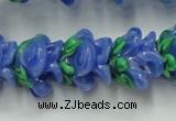 CLG792 15.5 inches 11*13mm rose lampwork glass beads wholesale