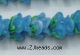 CLG794 15.5 inches 11*13mm rose lampwork glass beads wholesale