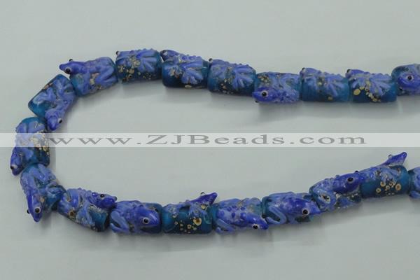 CLG797 15.5 inches 12*18mm cylinder lampwork glass beads wholesale