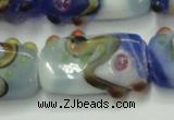 CLG806 15 inches 14*24mm rectangle lampwork glass beads wholesale