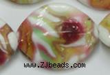 CLG862 15.5 inches 24*30mm marquise lampwork glass beads wholesale