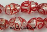 CLG880 2PCS 16 inches 12*18mm oval lampwork glass beads wholesale