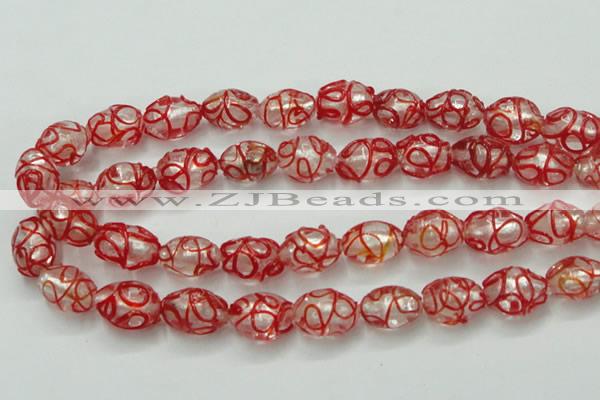 CLG880 2PCS 16 inches 12*18mm oval lampwork glass beads wholesale