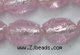 CLG884 2PCS 16 inches 12*18mm oval lampwork glass beads wholesale