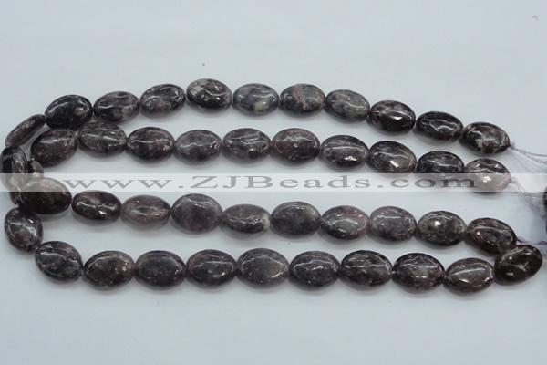 CLI05 15.5 inches 13*18mm oval natural lilac jasper beads wholesale