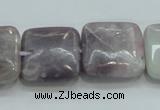 CLI62 15.5 inches 20*20mm square natural lilac jasper beads wholesale