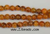 CLJ211 15.5 inches 6mm round dyed sesame jasper beads wholesale