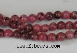 CLJ212 15.5 inches 6mm round dyed sesame jasper beads wholesale